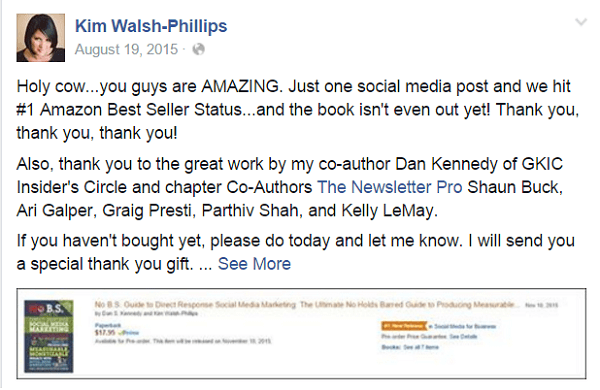 kim walsh phillips facebook post about amazon