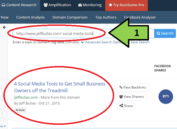 buzzsumo refine search example