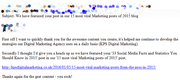 influencer email example