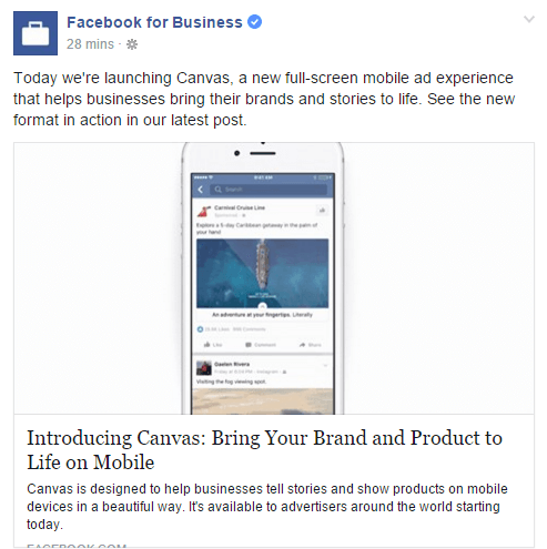 facebook canvas