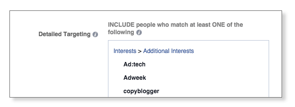 add interests