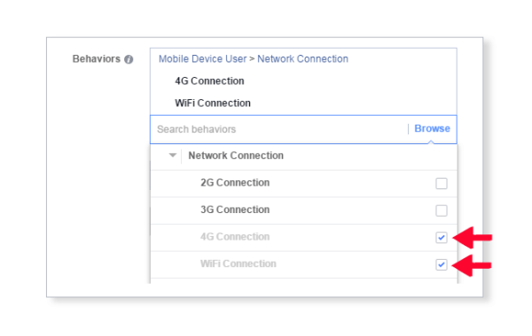 select only those who use 4G and wi-fi