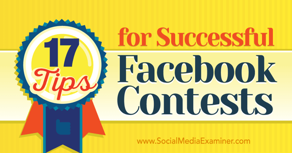 tips for successful facebook contests