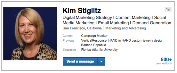 linkedin profile example