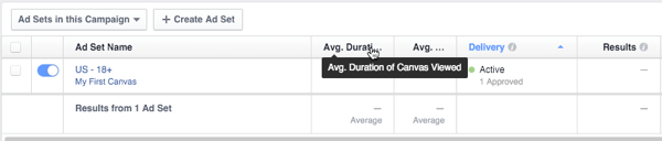 facebook canvas metrics in insights