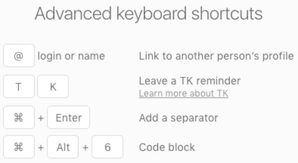 advanced keyboard shortcuts