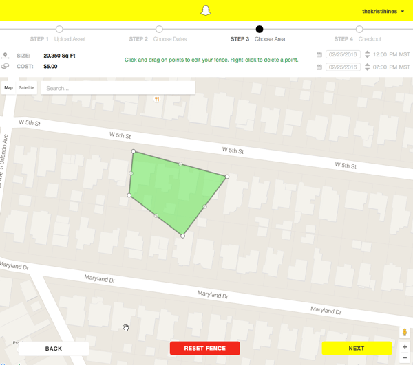 snapchat geofilter geofence definition