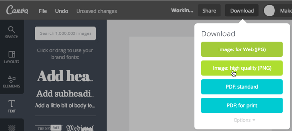 canva design export feature