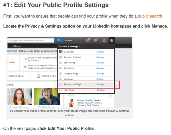 linkedin profile visibility by lisa larter