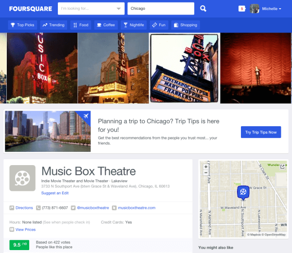 foursquare review site example