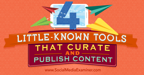 publish curated social media content