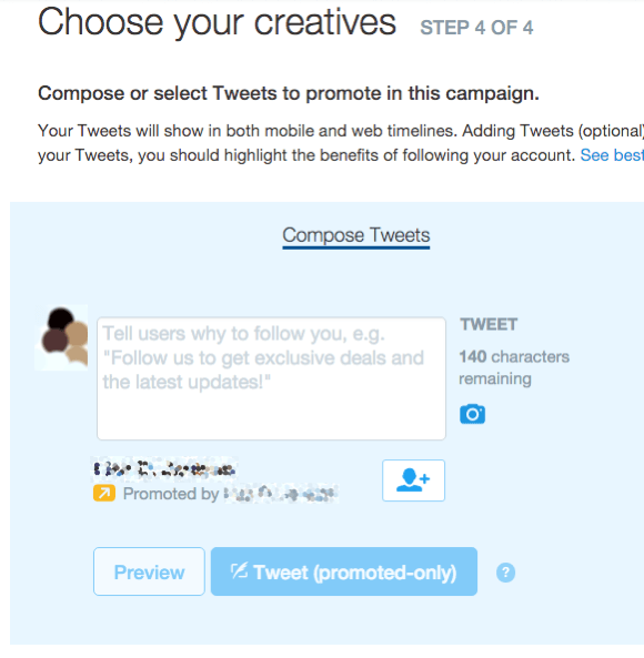 twitter promoted account tweet template