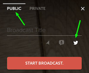 periscope broadcast button