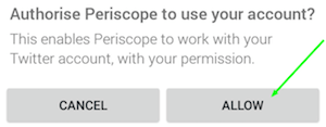 authorize twitter and periscope