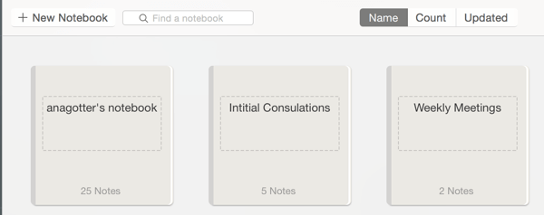 evernote notebooks