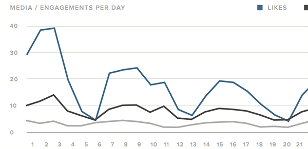 engagement graph for instagram from sprout social