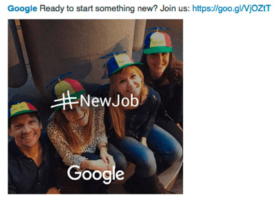 google linkedin ad to find talent