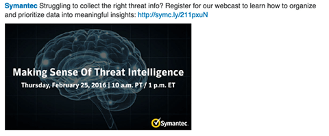 symantec linkedin webinar update