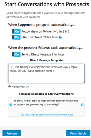 socedo action setup for automated lead processing