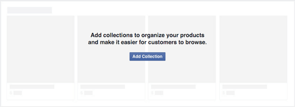 add collection to organize facebook shop products