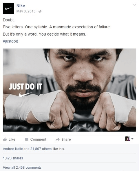 nike facebook post