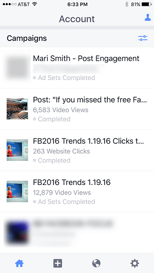 edit ad campaign in facebook pages manager app