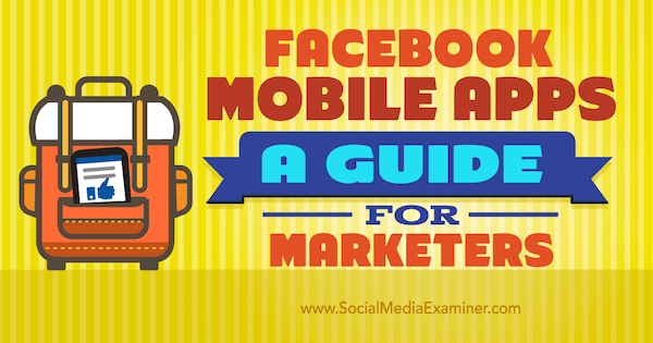 manage marketing with facebook mobile apps