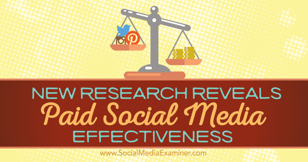 effectiveness of paid social media marketing