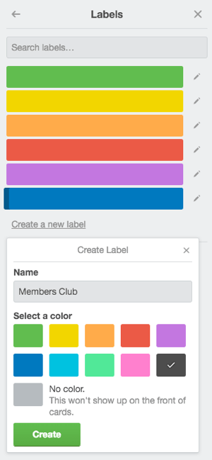 trello labels