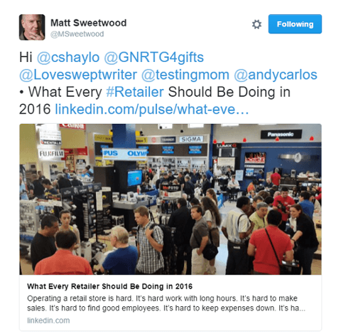 matt sweetwood shares linkedin posts on twitter