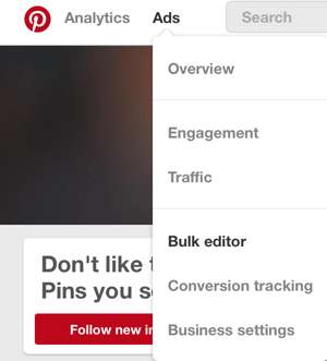 access pinterest bulk editor