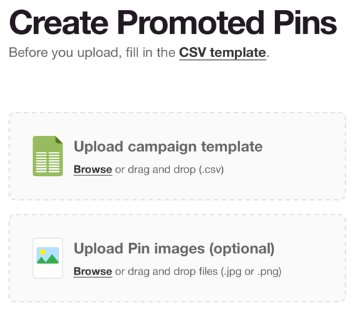 pinterest download csv template