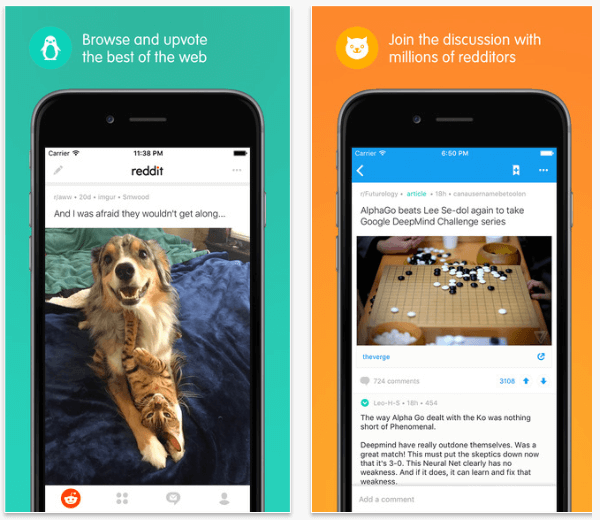 reddit mobile app