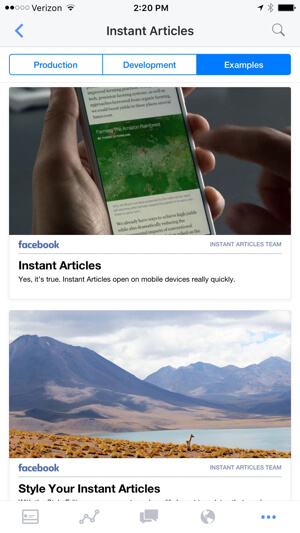 view sample facebook instant articles