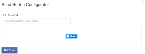 facebook send button set to blank url