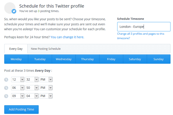 buffer schedule