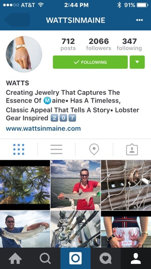 instagram profile branding example