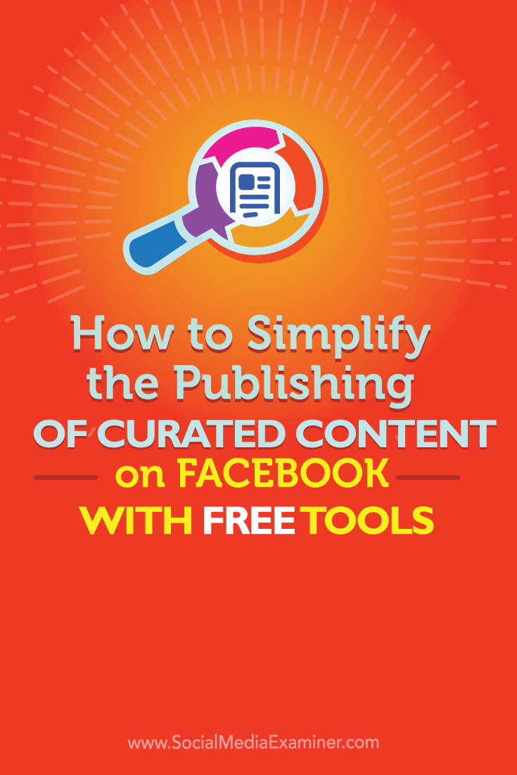 publish curated content to facebook with free tools