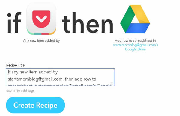 ifttt create and connect