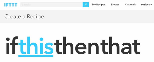 create ifttt recipe