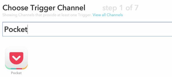 ifttt choose trigger channel