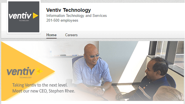 ventiv linkedin company page banner image