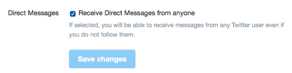 allow twitter direct messages