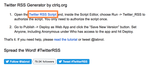 twitter rss generator script