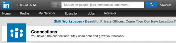 number of linkedin connections