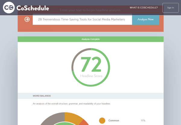 coschedule headline analyzer