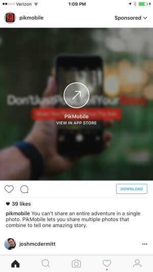 instagram call to action