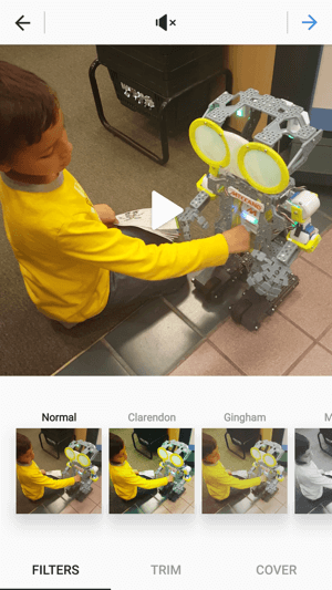 instagram add filter to video