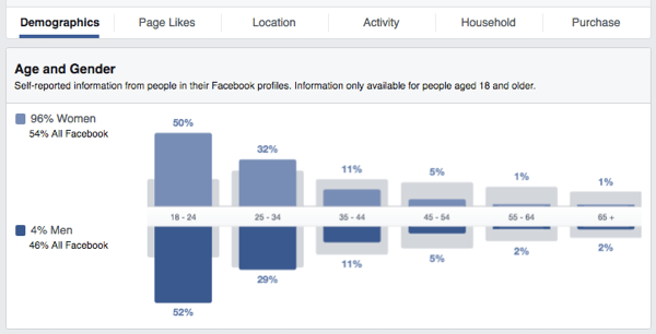 facebook audience insights age gender