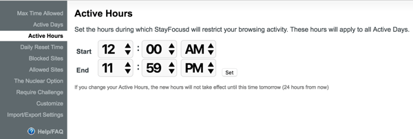 stayfocusd settings